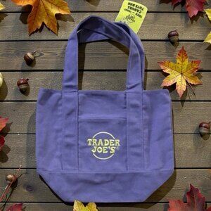 Trader Joe's Mini Tote Purple/Green
